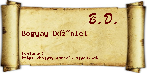 Bogyay Dániel névjegykártya